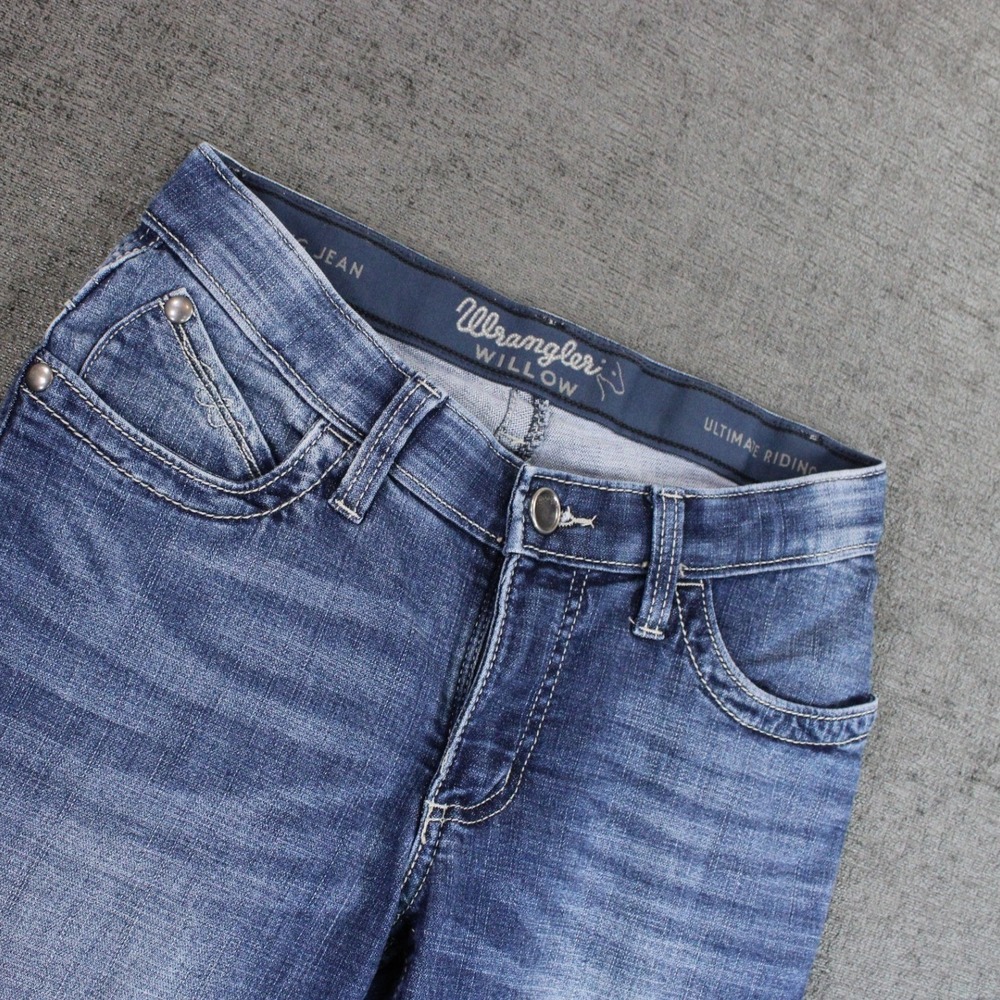Wrangler Willow Ultimate Riding Jeans Blue Bootcut Denim 10WRW60DS 3x32